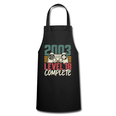 Geschenk zum 18 Schürze - Level 18 Complete 18. Geburtstag Gamer