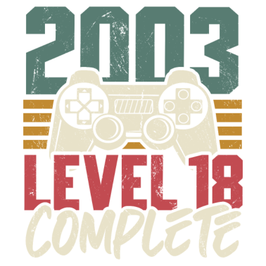 Motiv Level 18 Complete 18. Geburtstag Gamer
