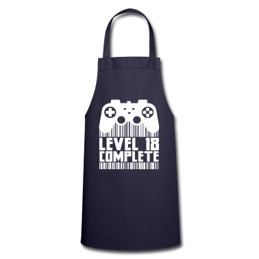 Geschenk zum 18 Schürze - 18. Geburtstag Gamer Level 18 Complete