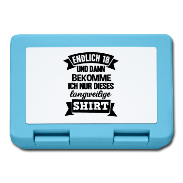 Geschenk zum 18 Brotdose - Endlich 18 18. Dieses langweilige Shirt Geburtstag