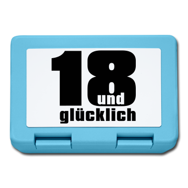 Geschenk zum 18 Brotdose - 18 und gluecklich