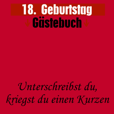 Motiv 18 Geburtstag Gästebuch
