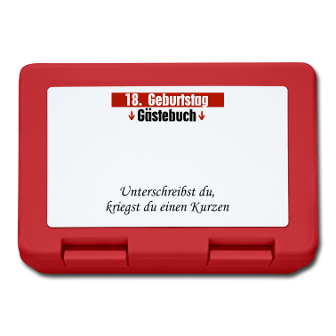 Geschenk zum 18 Brotdose - 18 Geburtstag Gästebuch