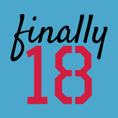 Motiv Endlich 18 Spruch 18. Geburtstag Geschenk