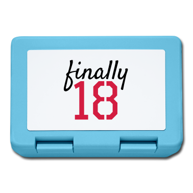 Geschenk zum 18 Brotdose - Endlich 18 Spruch 18. Geburtstag Geschenk