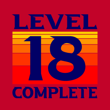 Motiv 18. Geburtstag LEVEL