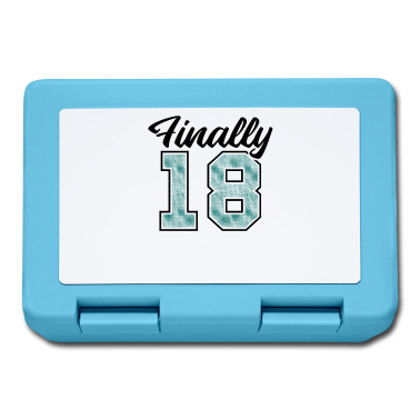 Geschenk zum 18 Brotdose - Finally 18 - Eindlich 18 Jahre - Geburtstag