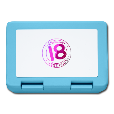 Geschenk zum 18 Brotdose - Endlich 18 est. 2003 18. Geburtstag