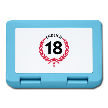 Geschenk zum 18 Brotdose - Siegerkranz - ENDLICH 18