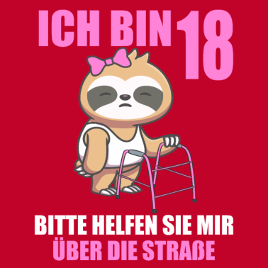 Motiv 18 bitte helfen Sie mir über Straße 18. Geburtstag