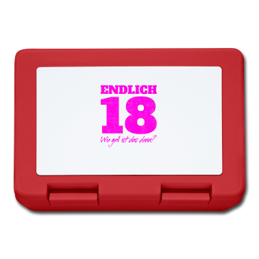 Geschenk zum 18 Brotdose - Endlich 18 und Erwachsen Geschenk 18. Geburtstag