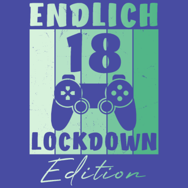 Motiv 18 Geburtstag Junge Endlich 18 Lockdown Zocken