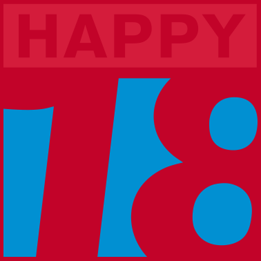 Motiv Happy 18 Geburtstag achtzehn