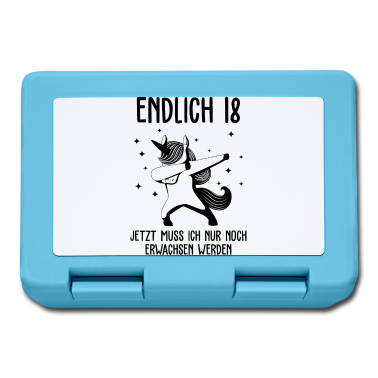 Geschenk zum 18 Brotdose - Endlich 18 jetzt muss ich noch erwachsen werden