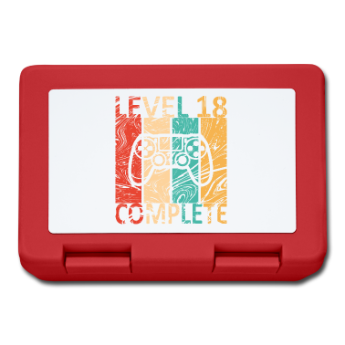 Geschenk zum 18 Brotdose - Level 18 completed 18. Geburtstag Gamer Geschenk