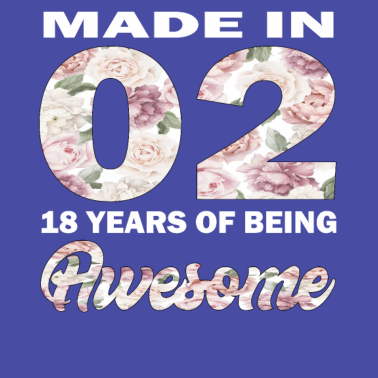 Motiv Blume Made In 2002 Geschenk 18. Geburtstag Geschenk 18 ja