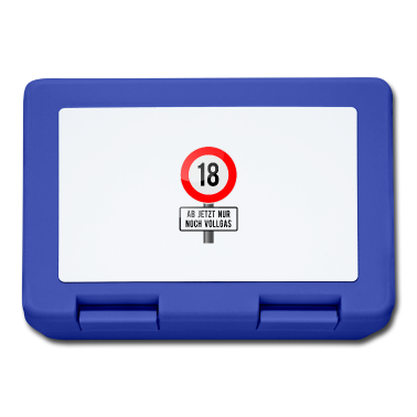 Geschenk zum 18 Brotdose - 18 Jahre Schild Vollgas