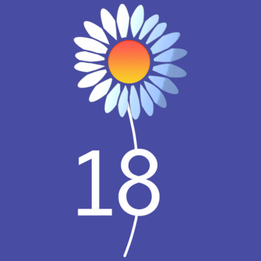 Motiv Gänseblümchen 18. Geburtstag