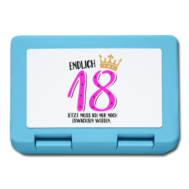 Geschenk zum 18 Brotdose - Endlich 18 jetzt muß ich nur noch erwachsen werden
