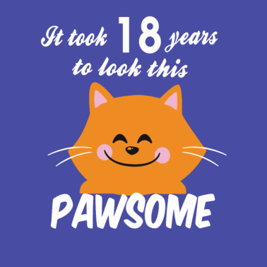 Motiv 18. Geburtstag 18 Jahre, um diesen pawsome 2001 zu schauen