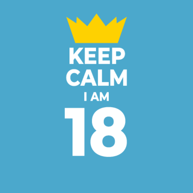 Motiv Keep Calm Ich bin 18 Design für das