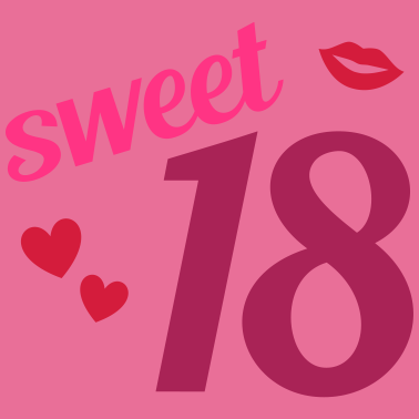 Motiv Sweet 18 (Herzen, Lippen)