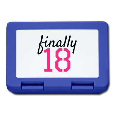 Geschenk zum 18 Brotdose - Endlich 18 Geschenkidee - 18 Geburtstag