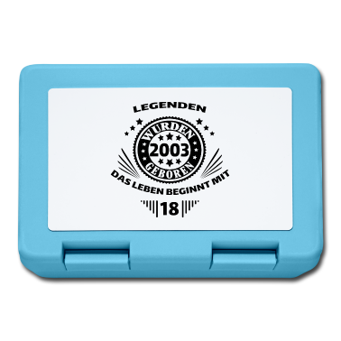 Geschenk zum 18 Brotdose - 18. Geburtstag Jahrgang 2003
