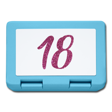 Geschenk zum 18 Brotdose - 18 Jahre Geburtstag Glitzer Effekt