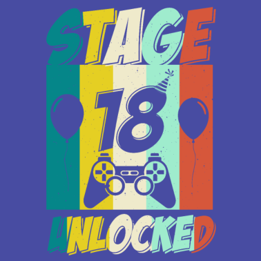 Motiv STAGE 18 UNLOCKED Geburtstags Geschenk
