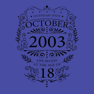 Motiv Oktober 2003 Geschenke lustige Sprüche zum 18.