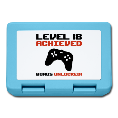 Geschenk zum 18 Brotdose - Level 18 Geburtstag Zocken Geschenk