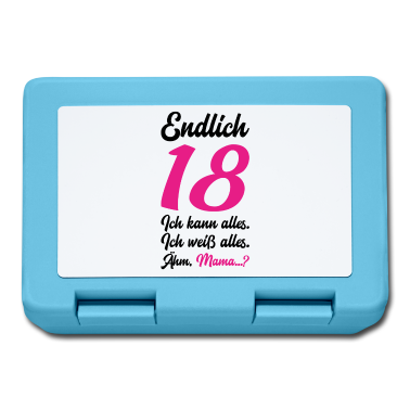 Geschenk zum 18 Brotdose - 18 Geburtstag endlich erwachsen