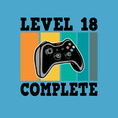 Motiv Level 18 Complete 18. Geburtstag Jahre Gamer 2002