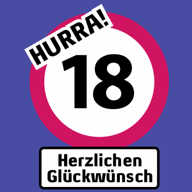 Motiv Hurra 18. Geburtstag - Herzlichen Glückwünsch |