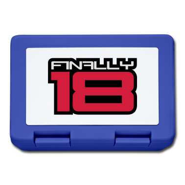 Geschenk zum 18 Brotdose - Finally 18