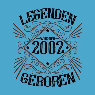 Motiv 18 Geburtstag Legenden geboren 2002
