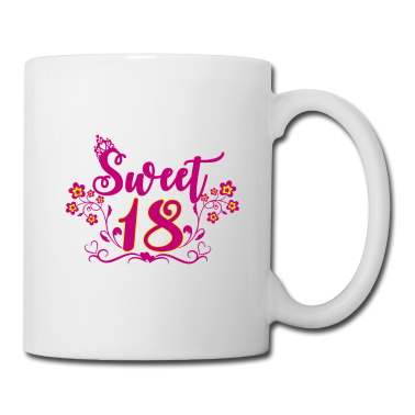 Geschenk zum 18 Tasse - süße 18, 18. Geburtstag