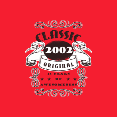 Motiv 18 Years Awesome. 18. Geburtstag