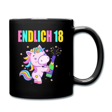 Geschenk zum 18 Tasse - Endlich 18 lustig 18 Jahre Einhorn 18. Geburtstag