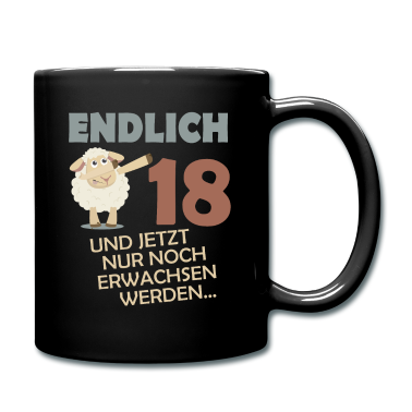 Geschenk zum 18 Tasse - Endlich 18 dabbing Schaf 18. Geburtstag
