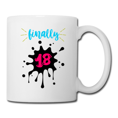 Geschenk zum 18 Tasse - 18. Geburtstag - Endlich 18 und Erwachsen