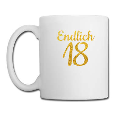 Geschenk zum 18 Tasse - Endlich 18