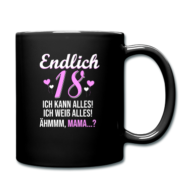 Geschenk zum 18 Tasse - Endlich 18 18. Geburtstag Geburtstagsgeschenk