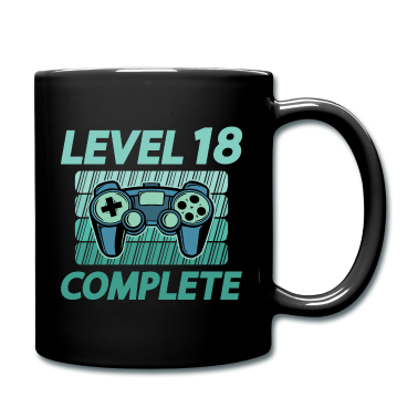 Geschenk zum 18 Tasse - 18. Geburtstag Gamer Level 18 Complete 18 Jahre