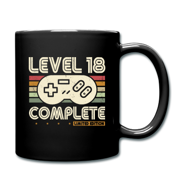 Geschenk zum 18 Tasse - 18. Geburtstag Level 18 Complete 18 Jahre Geschenk