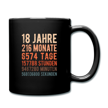 Geschenk zum 18 Tasse - 18. Geburtstag - 18 Jahre