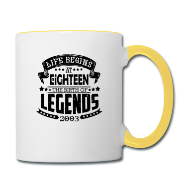 Geschenk zum 18 Tasse - das Leben beginnt mit 18
