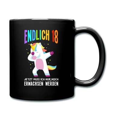 Geschenk zum 18 Tasse - Lustiges 18. Geburtstag Endlich 18 Geschenk