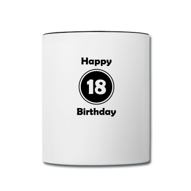 Geschenk zum 18 Tasse - Happy Birthday 18, 18. Geburtstag